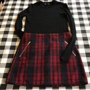 GAP Plaid Wool-Blend Miniskirt